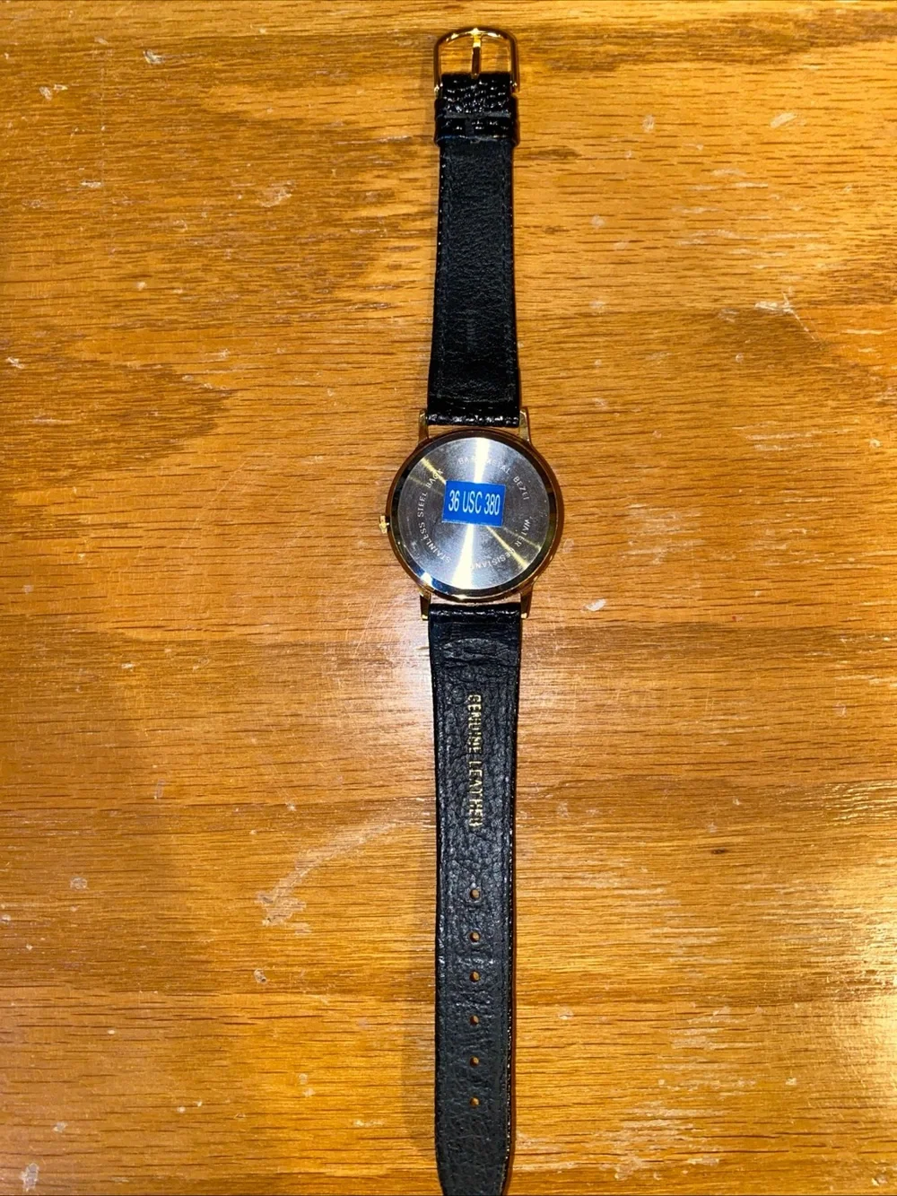 Kodak Olympic Sponsor Quartz Watch Men Gold Tone Leather Needs Battery Vintage